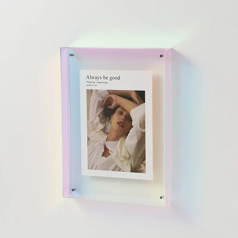 Rynx | FrameLuxe Double-Sided Acrylic Photo Frame | Transparent & Modern | Magnetic | Ideal for Home & Office