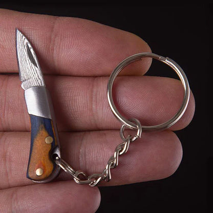 Rynx | New Mini Fold Knife Keychain - Portable Acrylic Small Blade Pendant, Cute Outdoor Hanging Camping Keyring