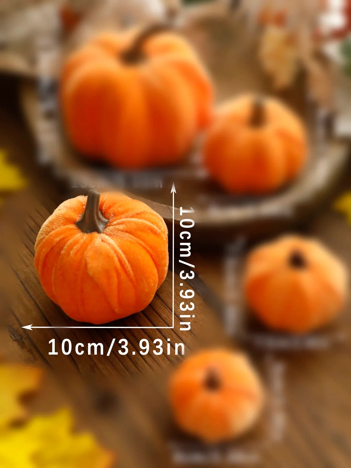 Rynx | Velvet artificial pumpkins decor red pumpkin decor for autumn Halloween Thanksgiving autumn harvest and home decorations gift