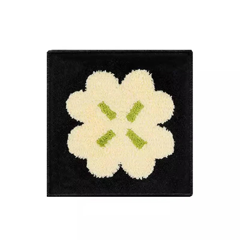 Rynx | Tufting Seat Mat Soft Round Square Floral Splatter Fireworks Floor Chair Sofa Cushion Pad Home Office Chic Cozy Decor 40x40cm