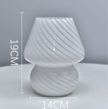 Rynx | LED Desk Lamp in Mushroom Shape made of Glass