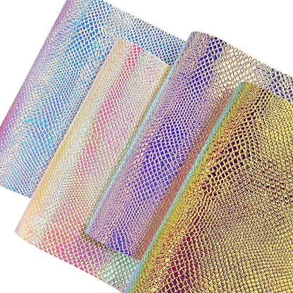 Rynx | Iridescent Python Scale Holographic PU Fabric - Unleash Your Creative Potential