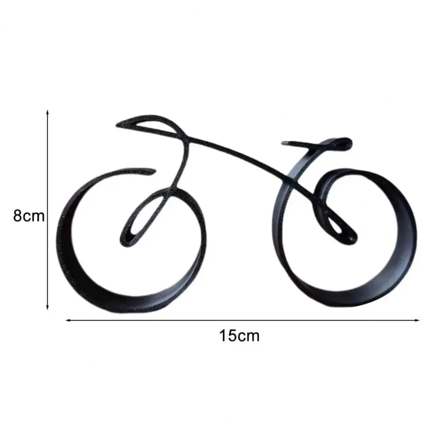 Rynx | Elegant Cyclist Decor Wire Frame Bicycle Sculpture Minimalist Style Fine Craftsmanship Home Decor Gift for Cyclists