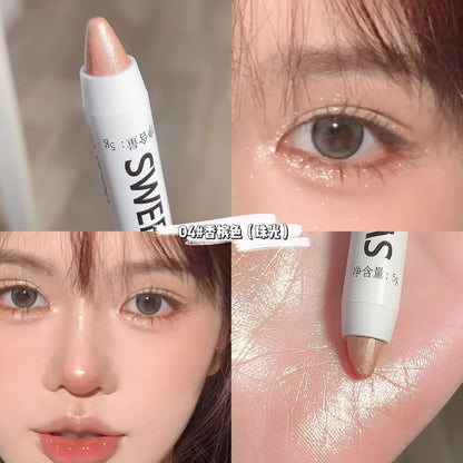 Rynx | White Eyeliner Multicolor Glitter Eyeshadow Pencils Eye Tip Brightening Waterproof High Gloss Silk Spinner Pencil Eye Makeup