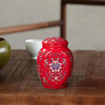 Rynx | Hand-painted porcelain flower vase - Stylish tea storage and home accessory