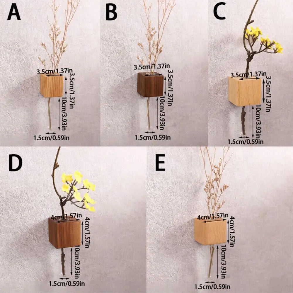 Rynx | Wooden Magnetic Flower Tube Vase
