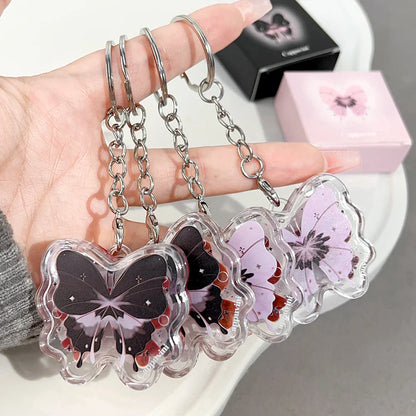 Rynx | Moisturizing Keyring Lipstick Mirror Water Korean Lip Lacquer Long-lasting Non-Sticky Cup Jelly Butterfly Liquid Lipstick Cosmetics