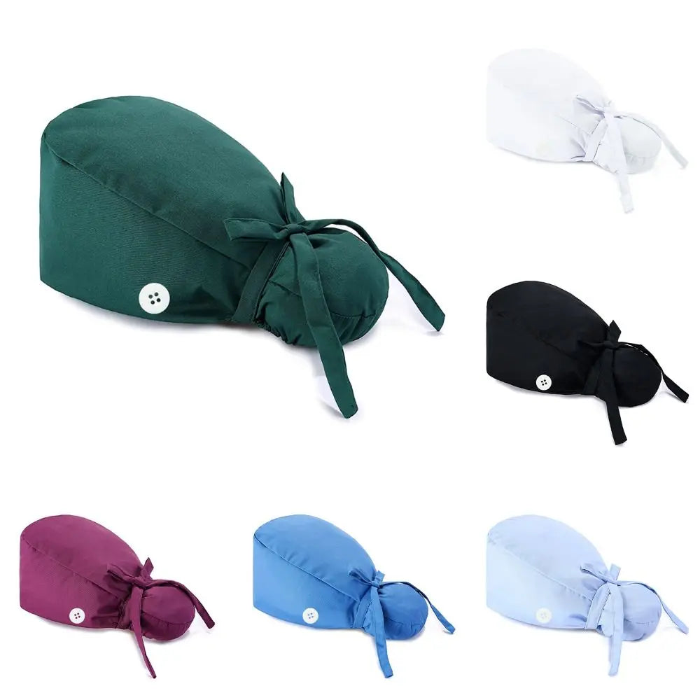 Rynx | Adjustable surgical cap with ponytail holder and buttons