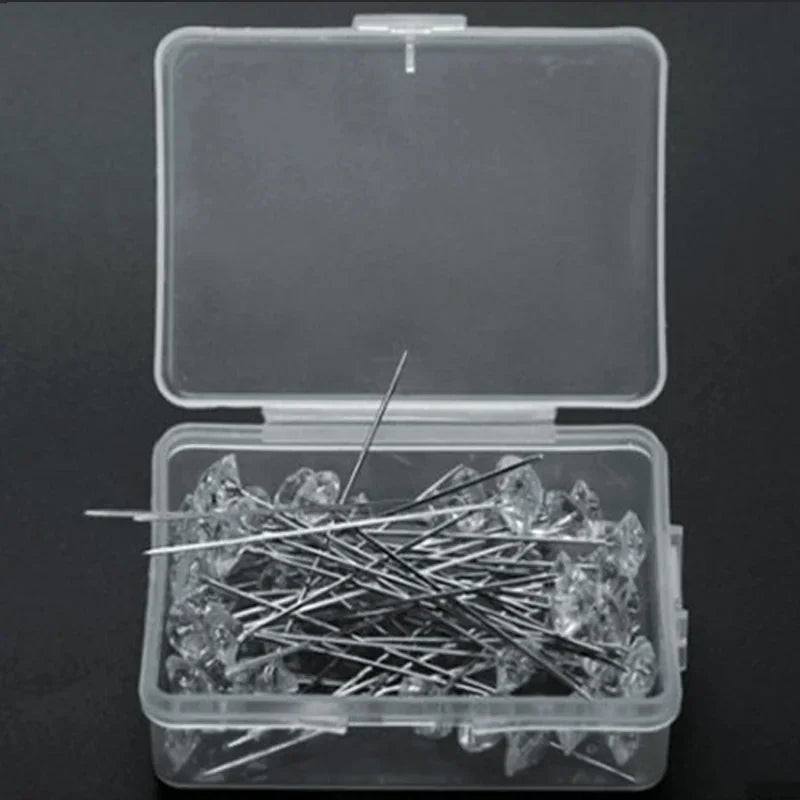 Rynx | Diamond Big Head Sewing Pins - Corsages, Wedding Bouquets, Stitching Needles, Straight Pins in 1 Box - Apparel Sewing Accessories