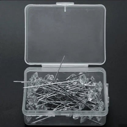 Rynx | Diamond Big Head Sewing Pins - Corsages, Wedding Bouquets, Stitching Needles, Straight Pins in 1 Box - Apparel Sewing Accessories