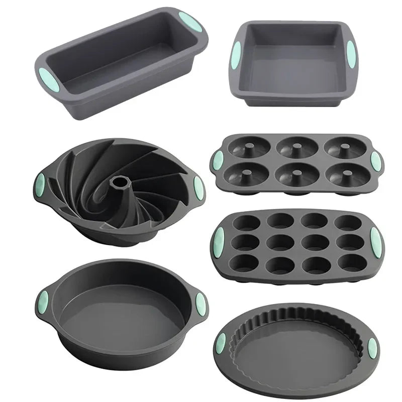 Rynx | 3D Silicone Bread and Muffin Mold Set - Heat Resistant, Non-Stick Kitchen Bakeware for Cakes and Pastries