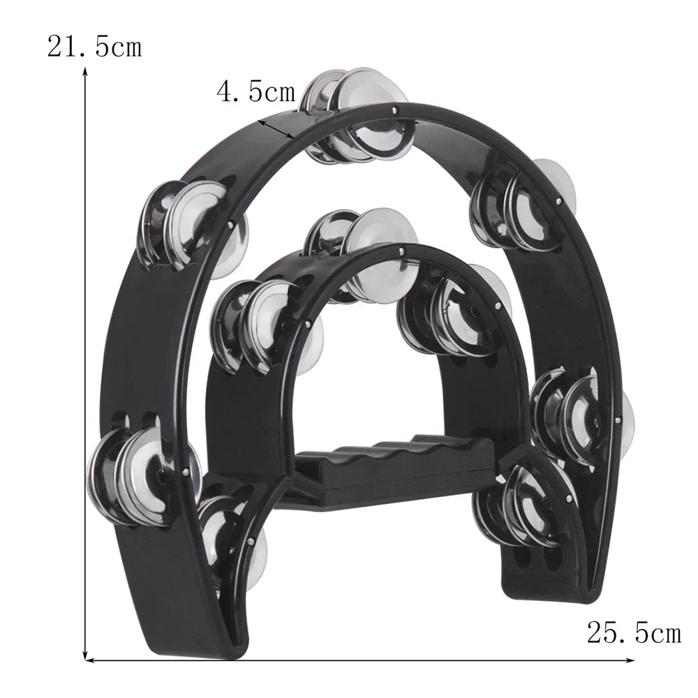 Rynx | Double Layer Hand Bell Orff Tambourine: Five Colors Percussion Instrument - Kids Musical Gift, Educational Toys for Parties