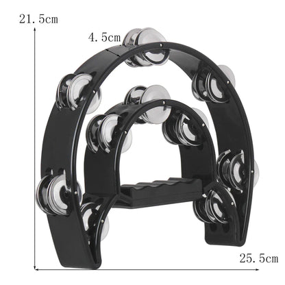 Rynx | Double Layer Hand Bell Orff Tambourine: Five Colors Percussion Instrument - Kids Musical Gift, Educational Toys for Parties