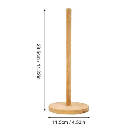 Rynx | Bamboo Storage Holder for Kitchen and Bathroom - Eco-Friendly Organizer for Paper and Cling Film