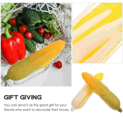 Rynx | Realistic Corn Decoration Set - Four Life-like Plastic Corn for Home and Photography