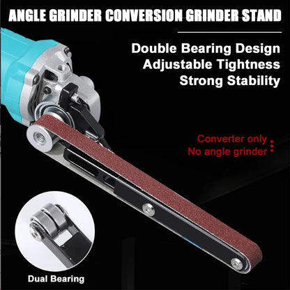 Rynx | 6/10PCS Sander Angle Grinder Accessory - Modified Belt Sander for Woodworking Trimming & Polishing - Fits 100/115/125 Angle Grinder
