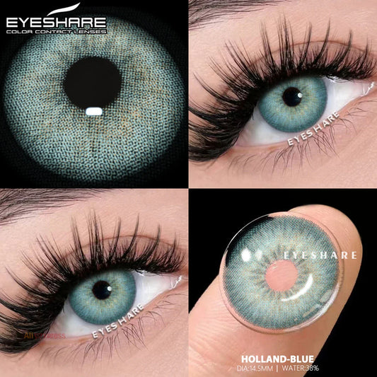 Rynx | 1 Pair Colored Contact Lenses Green Contact Fashion Blue Contact Gray Beautiful Pupils Brown Colored Lenses Yearly