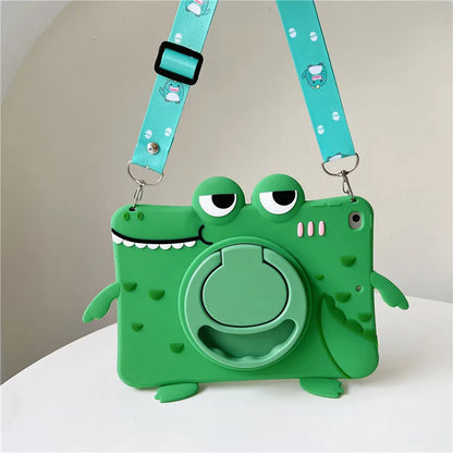 RYNX | Cartoon Gummy Ipad Kids Case With Stand – Shockproof, Drop-Resistant, Dustproof, Soft & Hard Shell For Ipad 10Th Gen, 9Th Gen, 8Th Gen, 7Th Gen, Mini, Air & Pro