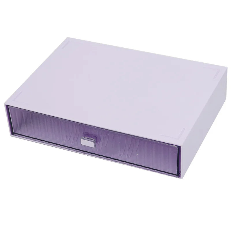 Rynx | Acrylic Pen Holder Storage Box Desktop Stationery Pen Box Office Transparent Large Capacity Drawer Makeup Organizer Cosmetics