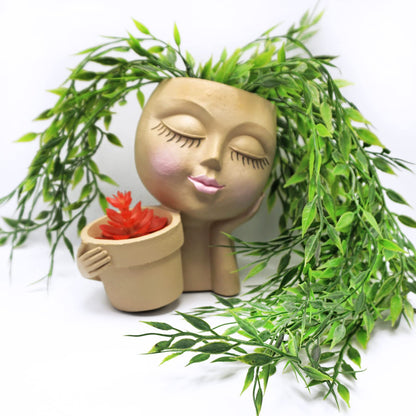Rynx | Cute Little Girl With Her Pot Flower Planter