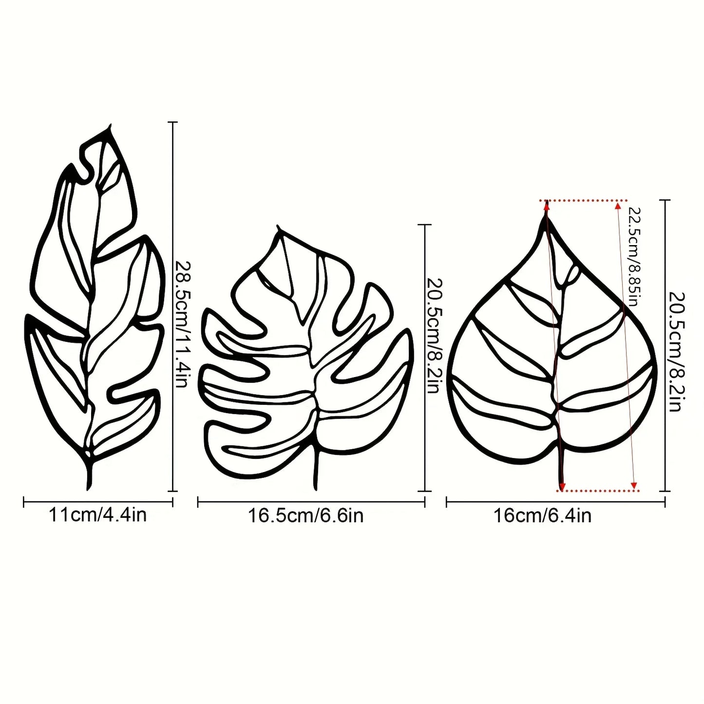 Rynx | Botanical Leaves Metal Wall Decoration