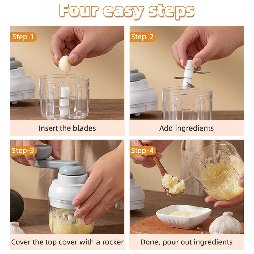 Rynx | Manual Grinder Garlic Vegetable Chopper