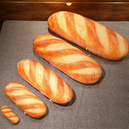 Rynx | French Bread Plush Pillow - Stuffed Food Plushie with Printed Images, Party Prop Decor, Perfect Sleeping Companion and Gift for Him