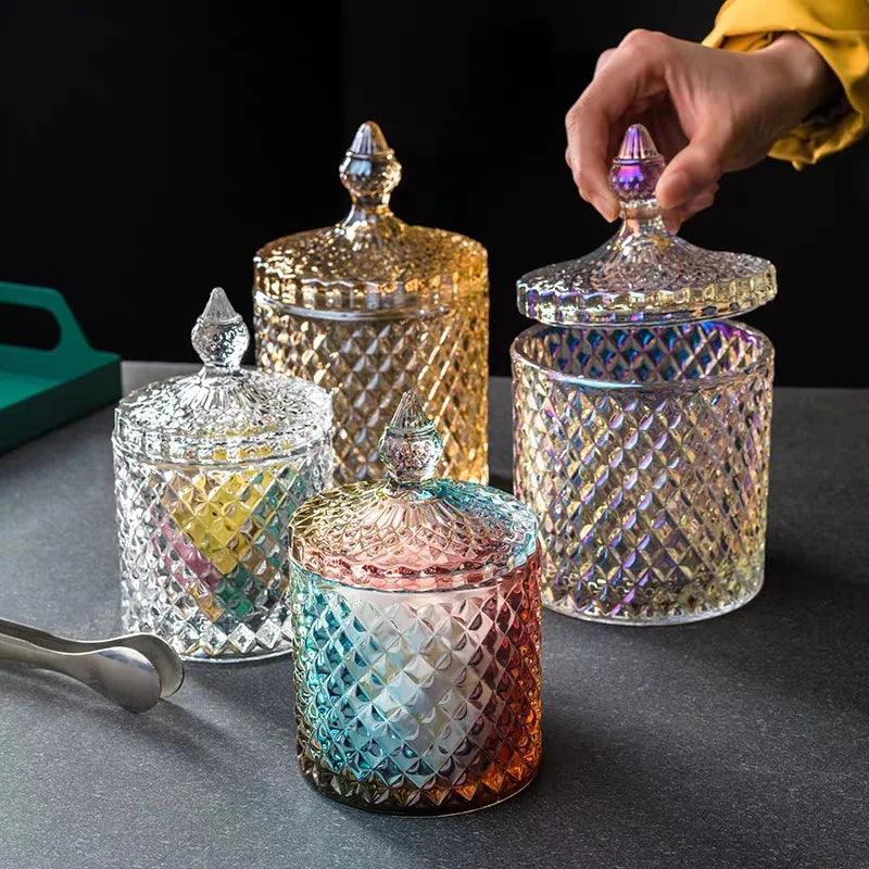 Rynx | Colorful diamond glass storage container for sweets and sugar - 300ML & 600ML options