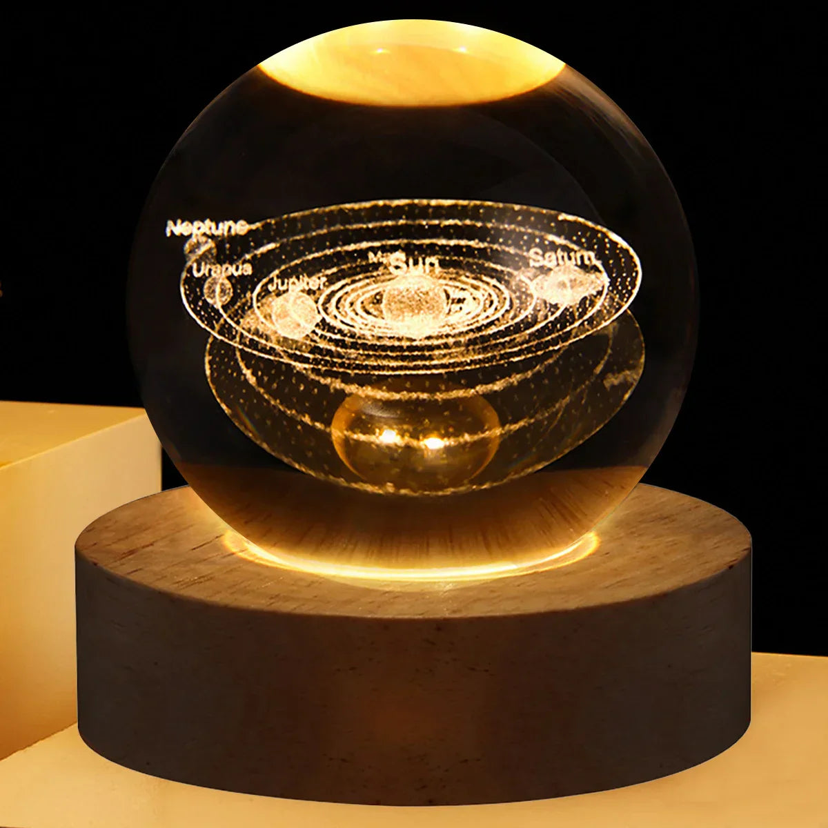 Rynx | GalaxyGlow Crystal Lamp | 3D Galaxy Crystal Ball Lamp | LED Mood Light | Unique Decor for Home
