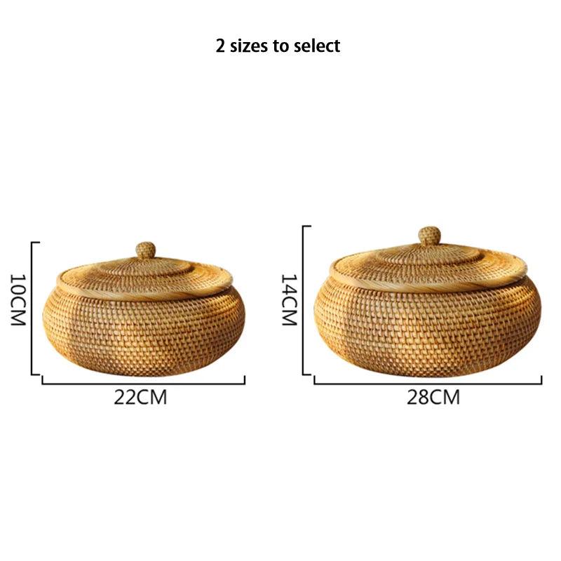 Rynx | Elegant handwoven rattan storage chest - Stylish organizer for any room