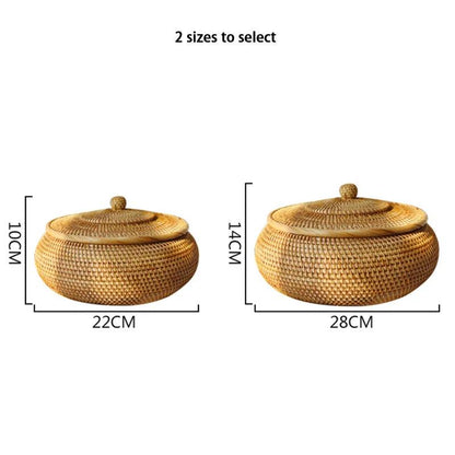 Rynx | Elegant handwoven rattan storage chest - Stylish organizer for any room