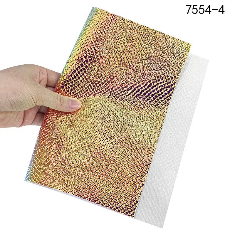 Rynx | Iridescent Python Scale Holographic PU Fabric - Unleash Your Creative Potential