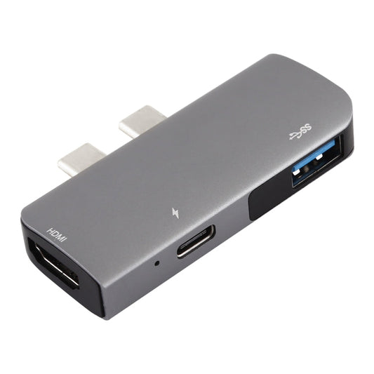 Rynx | Double USB-C / Type-C to PD Port + USB 3.0 + HDMI Multifunctional Expansion HUB Adapter