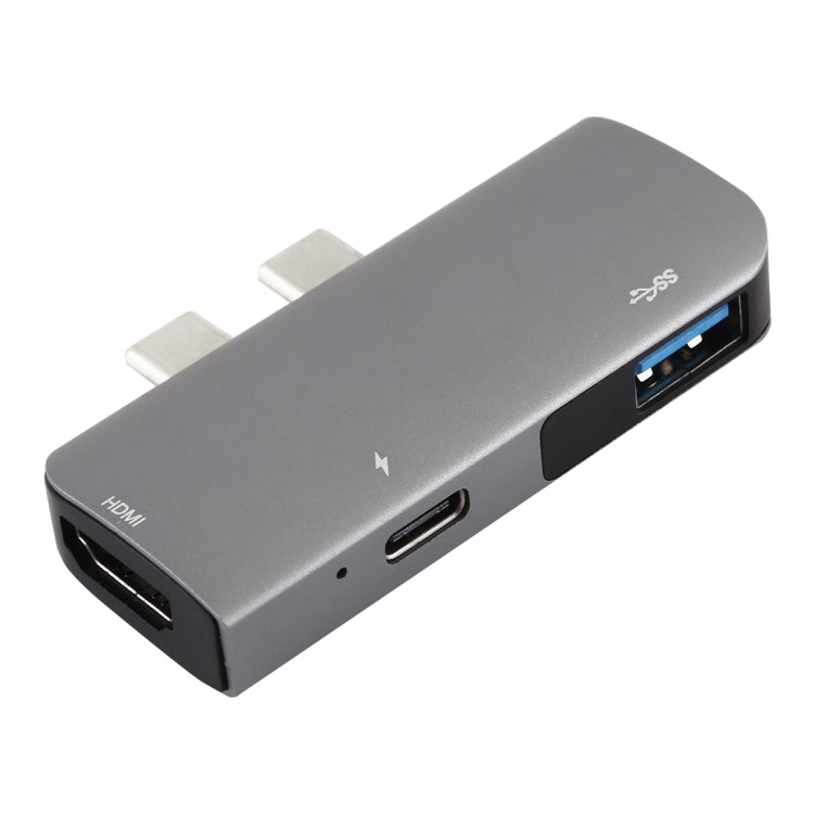 Rynx | Double USB-C / Type-C to PD Port + USB 3.0 + HDMI Multifunctional Expansion HUB Adapter
