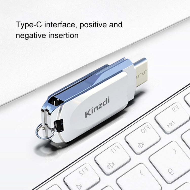 Rynx | Kinzdi 128GB USB + Type-C interface metal twister flash drive V8 (Rose gold)