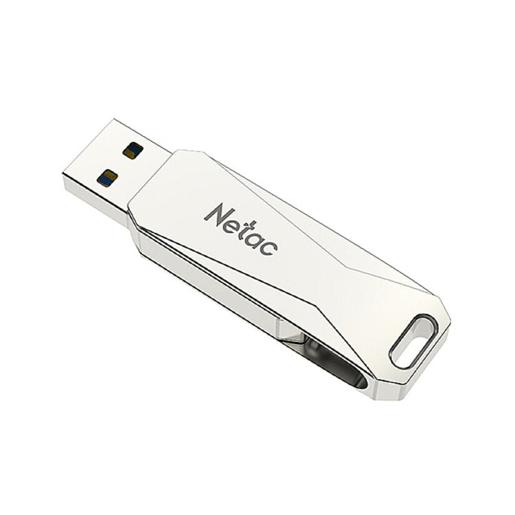 Rynx | Netac U782C 128GB USB-C / Type-C + USB 3.0 360 Degree Rotation Zinc Alloy Flash Drive OTG U-Disk