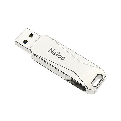 Rynx | Netac U782C 128GB USB-C / Type-C + USB 3.0 360 Degree Rotation Zinc Alloy Flash Drive OTG U-Disk