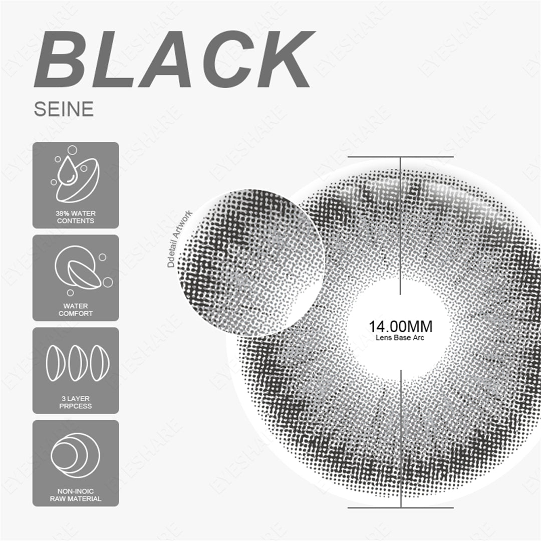 Rynx Seine Black 14.0mm 1 Pair | 1 Year