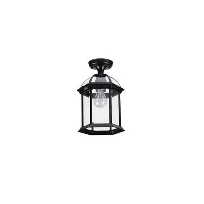 Rynx | HexaLux Outdoor Lantern Ceiling Light | Waterproof | Hexagonal Design | Semi-Surface Mount