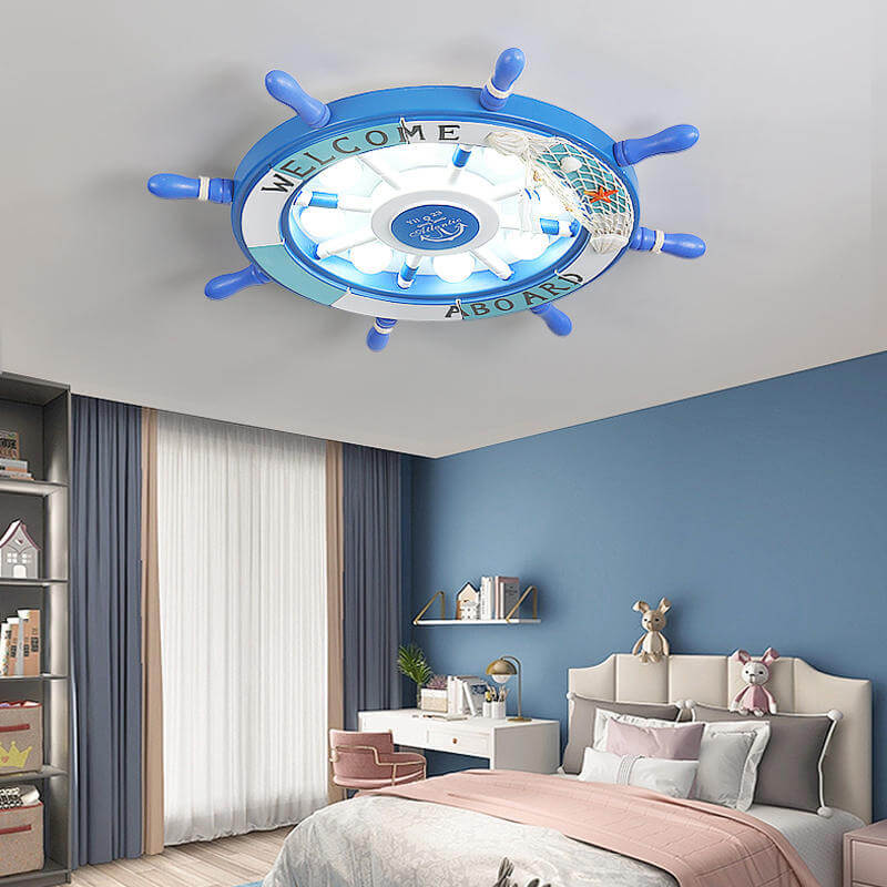 Rynx | NautiGlow Children's Room LED Ceiling Lamp | Sailboat Design | Cartoon Style | Ambient Lighting