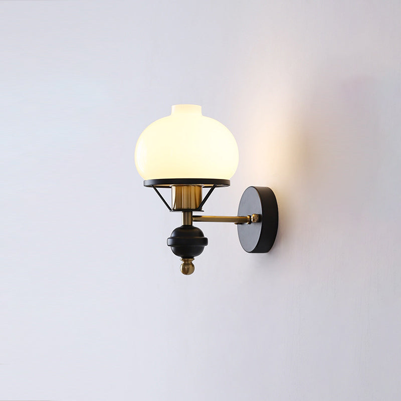 Rynx | GeoLuxe French Geometric Wall Lamp | Iron & Glass | 1-Light Design for Living Room