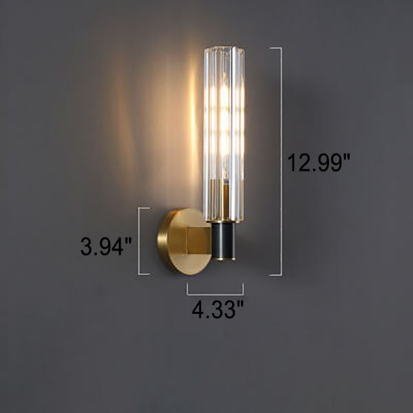 Rynx | Gloriana Crystal Wall Sconce | Modern Brass | 1/2 Lights | Elegant Lighting