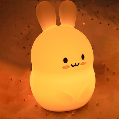 Rynx | Modern Creative Sweet Rabbit Pat Silicone USB LED Night Light Table Lamp