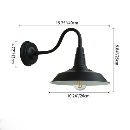 Rynx | Noctura Classic Wall Lamp | Vintage Design | Iron Frame with Round Glass Shade | 1-Light Dining Room Lighting