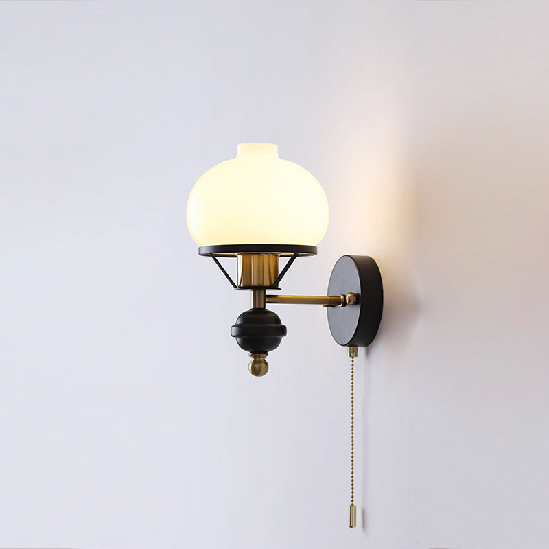 Rynx | GeoLuxe French Geometric Wall Lamp | Iron & Glass | 1-Light Design for Living Room