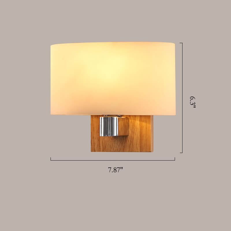 Rynx | Nordic Minimalist Wall Lamp with Glass and Wood