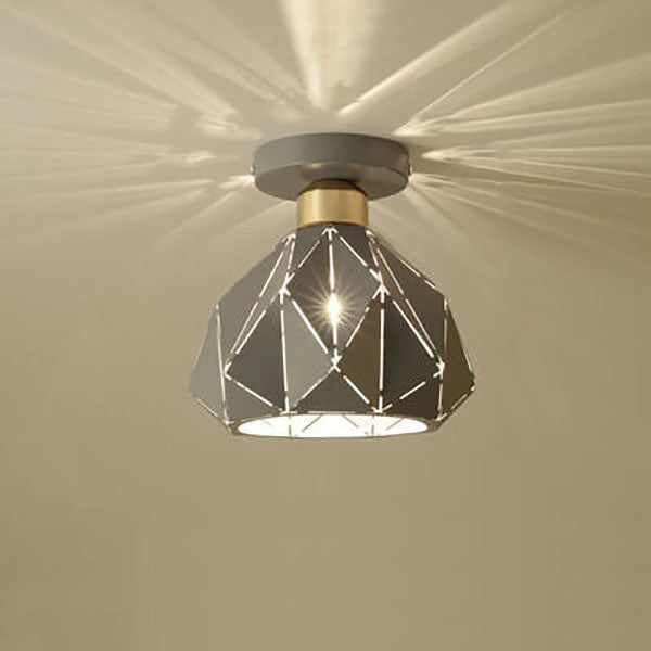 Rynx | CrystalDome Semi-Flush LED Ceiling Light | Modern Design | Diamond Look | Energy Saving | Color Variety