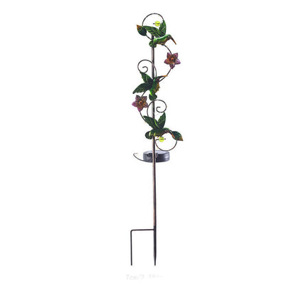Rynx | GardenGlow Solar Garden Light | Metal Design | Butterfly, Dragonfly, Hummingbird | Landscape Lighting