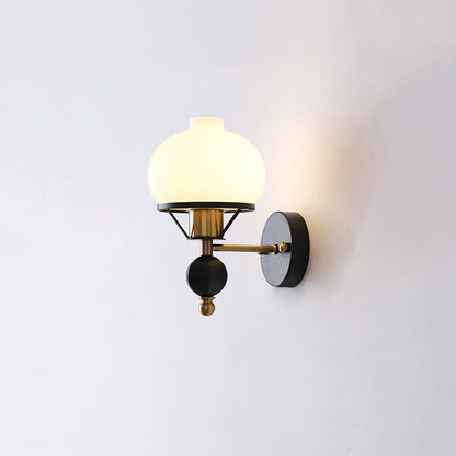 Rynx | GeoLuxe French Geometric Wall Lamp | Iron & Glass | 1-Light Design for Living Room