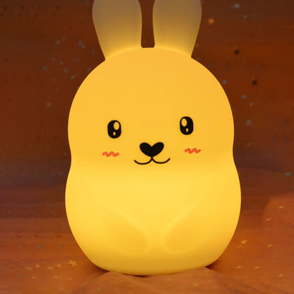 Rynx | Modern Creative Sweet Rabbit Pat Silicone USB LED Night Light Table Lamp